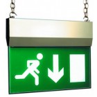 MP 8W Non-Maintained Brass Hanging Exit Sign IP20